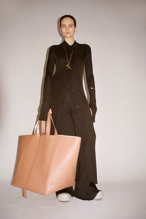 Jil Sander Pre-Fall 2023 Jil Sander Bag, Jil Sanders, Pre Fall 2023, Balloon Dress, Racerback Top, Backless Top, Ribbed Knit Dress, Cape Dress, 2023 Fashion