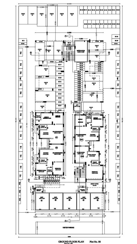 7500sq multistory building floor plan Building Site Plan, Building Floor Plan, Story Building, Building Site, Building Drawing, Perspective Drawing, Drawings Simple, Site Plan, Residential Building