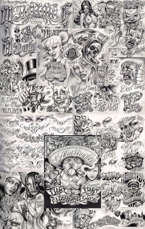 Boog Tattoo Flash, Boog Tattoo Art, Chicano Art Tattoos Prison Drawings, Chicano Flash Tattoo, Boog Star, Gangsta Pics, Prison Style Tattoos, Gangsta Style Tattoo, Boog Tattoo