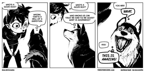 Dog Philosophy Dog Logic, Dog Comics, College Humor, Good Boy, Dog Blog, Interesting Questions, Dog Memes, Comic Strip, Funny Comics