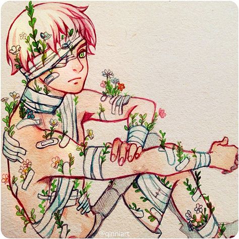 Where wild flowers grow 🌼 - - Pose inspired by @yooani_ ☺. I wanted to try out a concept I had; I'll probably try another one some other time😆. Done in #gouache and #watercolor . #inktober I Just Realized, Arte Sketchbook, Arte Inspo, Wow Art, Art Sketchbook, Drawing Inspiration, Cool Drawings, Aesthetic Art, Art Sketches