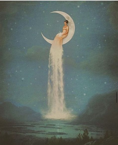 동화 삽화, Soyut Sanat Tabloları, Celestial Art, Arte Inspo, Fairytale Art, Ethereal Art, Dreamy Art, On The Moon, Painting Inspo