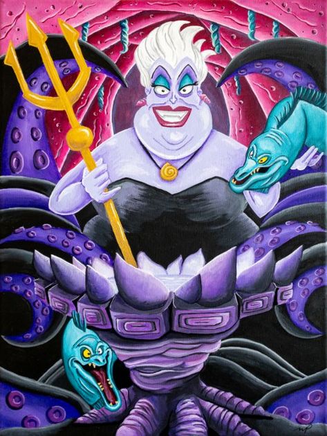 Ursula the Sea Witch - Melissa Piccone Ursula The Sea Witch, The Sea Witch, Flotsam And Jetsam, Sea Witch, Evil Queen, Maleficent, Disney Villains, Little Mermaid, Original Prints