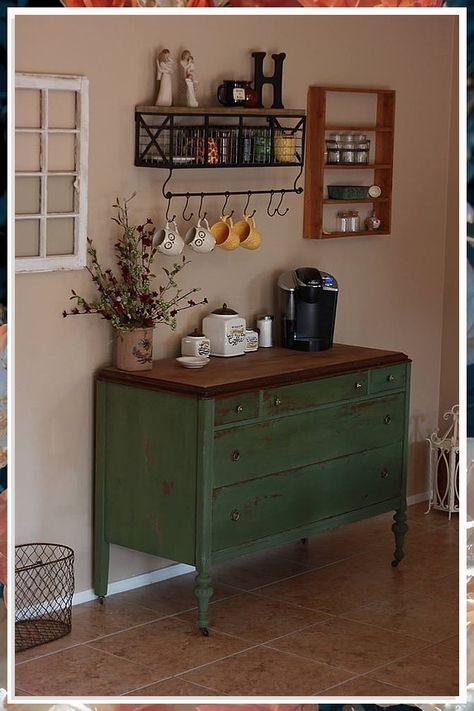 Transform your space into a cozy retreat with these 7 useful boho coffee bar ideas. Discover how to blend natural textures, vibrant colors, and unique decor to create a welcoming coffee nook in your home. From stylish shelving to charming accessories, these tips will inspire you to craft a bohemian vibe that enhances your coffee experience. Perfect for coffee lovers looking to elevate their daily ritual in a warm and inviting atmosphere. Boho Coffee Bar Ideas, Boho Coffee Bar, White Coffee Bar, Decor For Coffee Bar, Coffee Bar Accessories, Bar For Home, Coin Café, Coffee Bar Ideas, Green Dresser