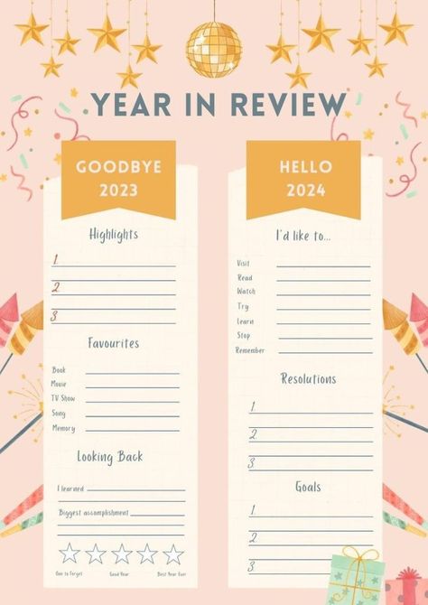 2023 In Review, 2024 New Year Resolutions Template, 2024 Goals For Kids, 2024 Bingo Vision Board, 2024 Goals Printable, 2024 Resolutions Template, New Year Goals Template 2024, New Year Resolution Template, New Years Printables