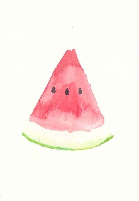 watercolour watermelon Watercolor Paintings For Beginners, Diy Watercolor Painting, Watercolor Paintings Easy, Canvas Painting Designs, Seni Cat Air, Diy Watercolor, Easy Watercolor, Watercolor Inspiration, Mini Canvas Art