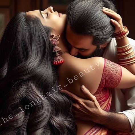 Big Bun Hair, Big Bun, Hair Indian, Romantic Images, Indian Tv Actress, Bun Hair, Cute Couple Poses, Stylish Sarees, Hair Bun