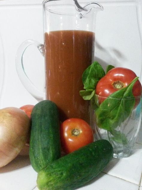 Homemade V8 Juice | Just A Pinch Recipes Spicy V8 Juice Recipe, Homemade V8 Juice, Wacky Fashion, Tomato Juice Recipes, V8 Juice, Soup Starter, Homemade Juice, Juicer Recipes, Juicing For Health