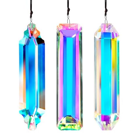 3PCS Crystal Suncatcher Prism for Window,120mm/5'' Rectangle AB Colored Crystal Stick Rainbow Maker Prisms Garden Hanging Sun Catcher Rainbow Display, Window Garden, Crystal Suncatcher, Hanging Crystals, Rainbow Maker, Crystal Suncatchers, Crystal Prisms, Blue Evil Eye, Crystal Ab