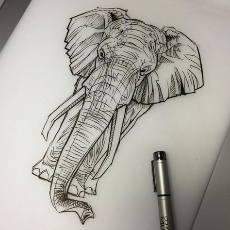 Elephant Tattoo Trunk Up, Masculine Elephant Tattoo, Elephant Sketch Tattoo, Cartoon Elephant Tattoo, Upper Arm Tattoos For Guys, Elephant Head Tattoo, African Sleeve Tattoo, Rhino Tattoo, Elephant Sketch