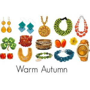 Warm Spring Jewelry, Warm Autumn Jewelry, True Autumn Jewelry, Jewelry Capsule, Autumn Color Palette Fashion, Concept Wardrobe, Deep Autumn Color Palette, Blue Autumn, True Autumn