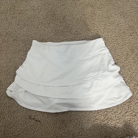 Size L/12 Athleta Girl 3-layer white tennis skirt - Depop White Tennis Skirt, Tennis Skirt, Tennis, Skirt, Quick Saves, White