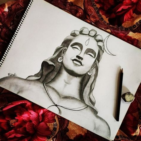 Shiv Shakti Art, Shivji Sketch, Shivji Drawing, Pencil Art Love, Lord Shiva Sketch, Mahadev Ji, Pencil Sketches Easy, Sketch Images, Pencil Drawing Images