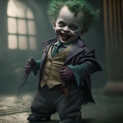 Baby Pennywise, Baby Joker, Hahaha Joker, Baby Cartoon Characters, 3d Karakter, Batman Vs Joker, Baby Avengers, Baby Movie, Baby Superhero