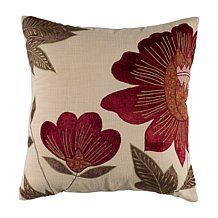 18 x 18 Fall Floral Pillow - Beige/Red Burgundy Throw Pillows, Red Throw, Red Throw Pillows, Floral Throw Pillows, Floral Pillows, Cotton Throws, Cotton Throw Pillow, Cotton Velvet, Decorative Throws