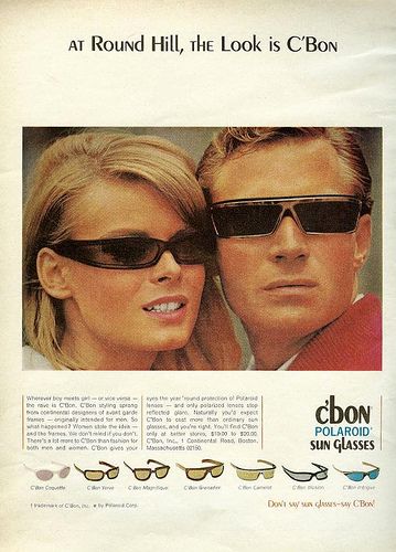 C'bon by sugarpie honeybunch, via Flickr Polaroid Advertising, Sunglass Photoshoot, 1965 Fashion, 60s Sunglasses, Eyewear Ad, 1970s Sunglasses, 70s Sunglasses, Fashion Through The Decades, Eyewear Trends