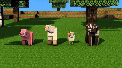 How to Tame Animals in Minecraft https://www.sweetyhigh.com/read/taming-animals-in-minecraft-121416 How To Tame Animals Minecraft, Animal Farm In Minecraft, Cute Minecraft Cow Pen, Minecraft Horse Breeding Chart, What Do Cats Eat In Minecraft, Tame Animals, Minecraft Pocket Edition, Minecraft Images, Minecraft Pe