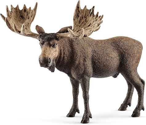 Schleich Animals, Wild Animal Toys, German Toys, Bull Moose, National Animal, Deer Family, Large Animals, Animal Figures, Wild Life