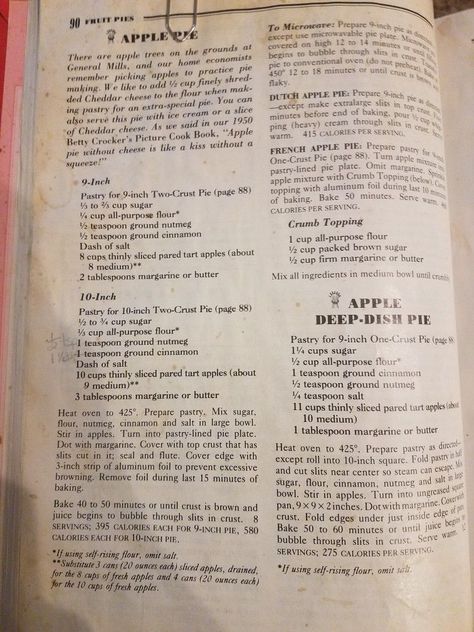 Recipe for Double Crust Apple Pie, Dutch Apple Pie, French Apple Pie and Deep Dish Apple Pie from Betty Crocker cookbook circa 1970’s Apple Pie Recipe Betty Crocker, Betty Crocker Apple Pie Filling, Betty Crocker Dutch Apple Pie, Apple Pie Betty Crocker, Betty Crocker French Apple Pie Recipe, Betty Crocker Dutch Apple Pie Recipe, Betty Crocker Apple Pie Recipe, Betty Crocker Apple Pie, Potato Stacks Recipes