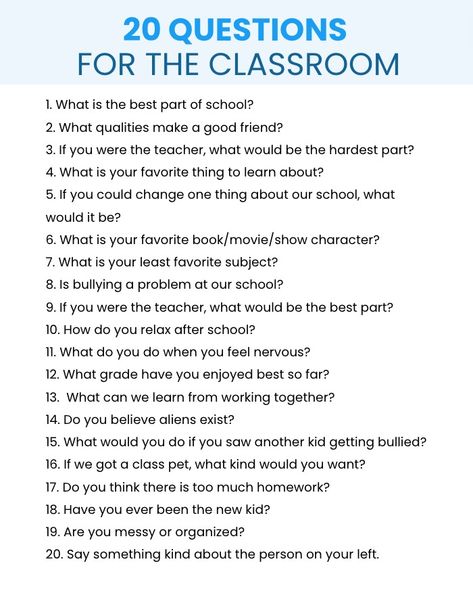 Free Conversation Starters for Child & Adolescent Therapy — Child Therapy Guide Feminist Therapy, Classroom Conversation, Teen Therapy Activities, Starters Writing Prompts, Rapport Building, Healthy Communication Skills, Teen Games, Question Prompts, Questions For Students