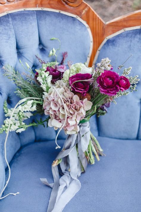 Plum & Periwinkle Blue Winter Wedding Inspiration | SouthBound Bride Periwinkle Room, Cornflower Wedding, Periwinkle Aesthetic, Plum Color Palette, Periwinkle Wedding, Berry Tones, Blue Winter Wedding, Neutral Wedding Flowers, Pastel Wedding Flowers