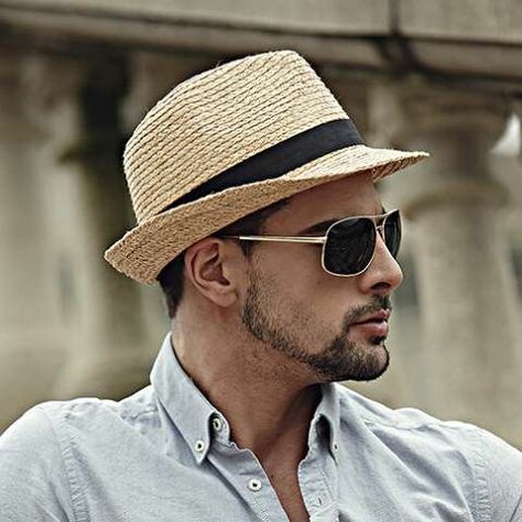 Mens Panama Hat, Sun Hats For Men, Stylish Men Summer, Mens Fashion Rugged Simple, Handsome Gentleman, Mens Fashion Suits Formal, Hats Fedora, Mens Beach Style, Outfit Hombre