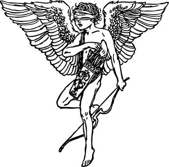 Cupid, Angel, Wings, Armour, Archer Cupid Drawing, Cupid Tattoo, Blind Art, Eros And Psyche, Amazing Tattoos, Modern Books, Doodle Inspiration, Drawing Images, Vector Drawing