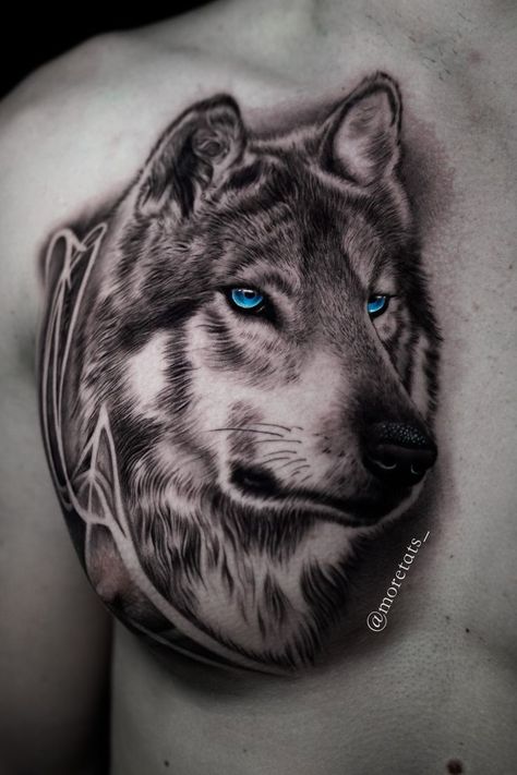 Wolf Chest Tattoo, Crossfit Men, Ornament Drawing, Wolf Tattoo, Eye Tattoo, Lion Tattoo, See You Soon, S Tattoo, Chest Tattoo