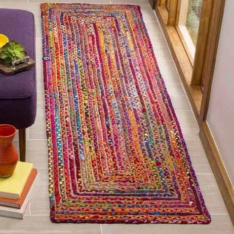 World Menagerie Bowen Geometric Hand Loomed Jute/Sisal/Cotton Multicolor Area Rug & Reviews | Wayfair.ca Modern Floor Rugs, Jute Rug Runner, Jute Runner, Meditation Mat, Colorful Area Rug, Braided Area Rugs, Braided Jute Rug, Cotton Area Rug, Boho Home