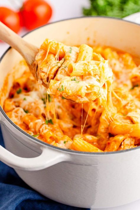 Rigatoni With Chicken, Rigatoni And Chicken Recipes, Creamy Chicken Rigatoni, One Pot Rigatoni Pasta, Rigatoni Recipes Chicken, Chicken Rigatoni Pasta Recipes, Chicken Riggies Recipe Easy, Chicken Rigatoni Recipes, Cheesy Chicken Rigatoni