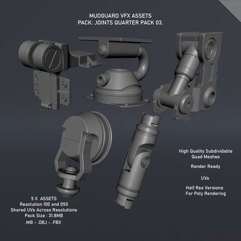 ArtStation - PACK: JOINTS QUARTER PACK 03 Mechanical Engineering, Dieselpunk, Game Assets, Terms Of Service, Quad, Tile, Models, High Quality, Quick Saves