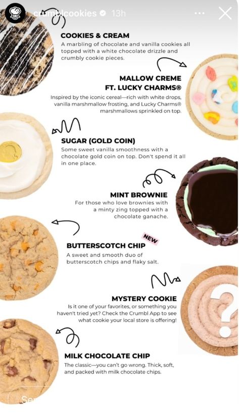 Cookie Menu Ideas, Cookie Marketing Ideas, Cookie Infographic, Cookies Menu Design Ideas, Cookie Menu Design, Cookies Business Ideas, Cookie Business Packaging, Cookie Website, Cookie Birthday Cake