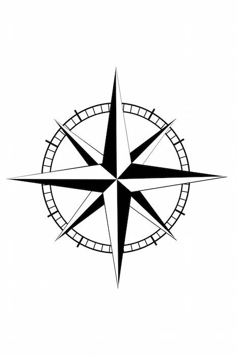 Sextant Tattoo, Geometric Compass Tattoo, Compass Tattoo Meaning, Nautical Compass Tattoo, Compass Pattern, Wellen Tattoo, Nautical Star Tattoos, Star Tattoo Meaning, Simple Compass