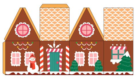 Christmas Village Printable House Templates Christmas Paper House, Christmas Village Printable, Paper House Printable, Printable Christmas Paper, Free Christmas Printables Vintage, Printable House, Paper House Template, Holiday Houses, Homeschool Activity