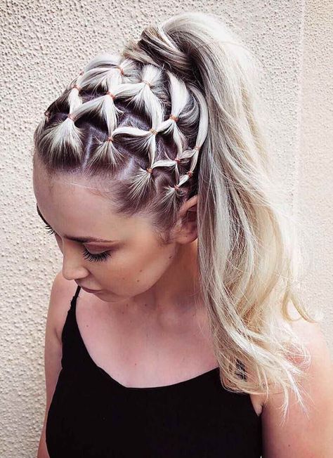 Straight Ponytail Hairstyles, Band Hairstyles, Rubber Band Hairstyles, Peinados Hair Styles, Rave Hair, Ponytail Hairstyle, Cheer Hair, Beautiful Hair Color, Peinados Fáciles Para Cabello Corto