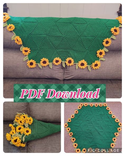 Crochet sunflower pattern free