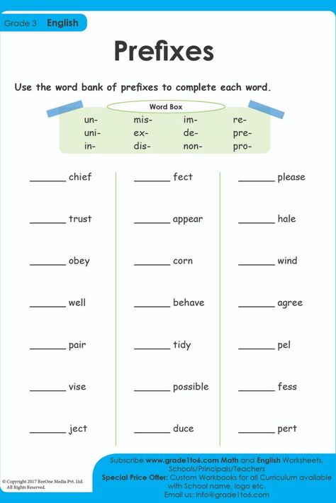 6th Grade Spelling Words, English Worksheets For Grade 1, Data Driven Instruction, Prefix Worksheet, Suffixes Worksheets, Worksheets For Grade 1, Kindergarten Word Families, Materi Bahasa Inggris, English Grammar For Kids