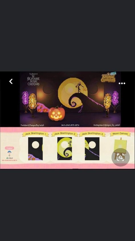 Acnh Horror Movie Design, Animal Crossing Tim Burton, Acnh Nightmare Before Christmas Design, Acnh Tim Burton, Acnh Nightmare Before Christmas, Halloween Codes Acnh, Halloween Island Acnh, Acnh Halloween Designs, Acnh Creepy