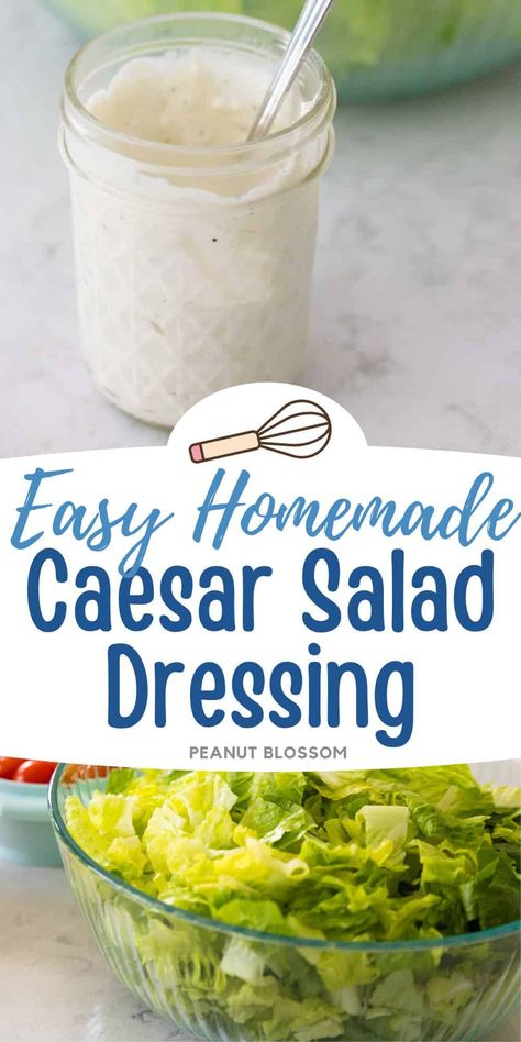 Caesar Salad Dressing {No Anchovies} Caesar Salad Dressing No Anchovies, Best Caesar Dressing, Ceasar Dressing, Caesar Salad Dressing Recipe, Homemade Caesar Salad Dressing, Caesar Dressing Recipe, Classic Caesar Salad, Classic Salad, Caesar Salad Dressing