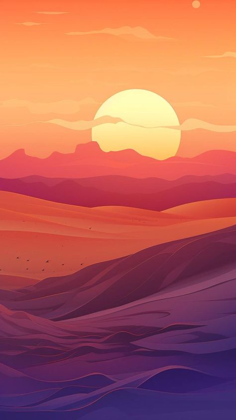 Discover the mesmerizing beauty of twilight captured on canvas in this stunning desert panorama painted by dusk. Let the warm hues and serene vibes of this artwork bring a sense of calm and wonder to your space. #Twilight #CanvasArt #DesertPanorama #DuskPainting #Artwork #HomeDecor #NatureArt #WallArt #SunsetPalette Sunset Palette, Mesmerizing Beauty, Dnd Characters, Mobile Wallpaper, Art World, Landscape Art, Nature Art, Art Wallpaper, Phone Wallpaper