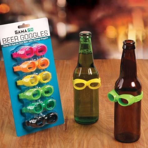 Beer Goggles Drink Identifier http://www.amazon.com/GAMAGO-EA1312-Beer-Goggles-By/dp/B00AOJWVUO/ref=as_sl_pc_ss_til?tag=bplin-20&linkCode=w01&linkId=IWZFSCBRE663DEIF&creativeASIN=B00AOJWVUO Weird Kitchen Gadgets, Beer Goggles, Home Bar Essentials, Creative Kitchen Gadgets, Crazy Kitchen, Drink Marker, Kitchen Gadgets Unique, Bar Essentials, Cheap Christmas