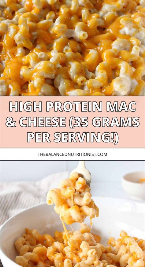 High Protein Mac And Cheese, Protein Mac And Cheese, Protein Pasta Recipes, High Protein Lunch Ideas, Cottage Cheese Pasta, Cottage Cheese Recipes Healthy, High Protein Pasta, High Protein Dinner, Cheese Cheddar