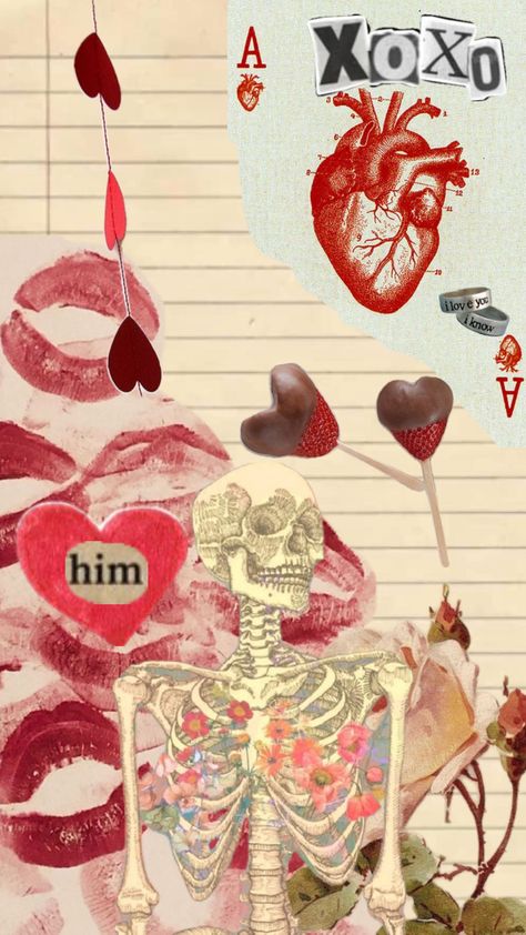 #wallpaper #love #valentines #him #valentinesday #red #skeleton #wallpapercollage #collages Valentines Skeleton Wallpaper, Skeleton Wallpaper, Red Skeleton, Wallpaper Love, Love Valentines, Your Aesthetic, Skeleton, Valentines Day, Valentines