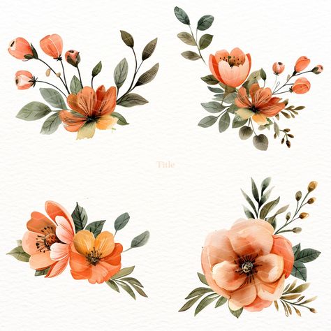 Burnt Orange Wedding Clipart, Fall Floral Clipart, Watercolor Flowers, Greenery Print, Terracotta https://digitalduskyrose.etsy.com/listing/1718235770 🎨 Pixels & Quality: You'll enjoy impeccable crystal-clear image quality with over 300 DPI and a resolution of 4400x4400 pixels. This ensures your creations will be sharp, vibrant, and visually captivating. For optimal results, we recommend using these 5x5 inch images with a resolution of over 300 DPI. This will ensure your final creations are... Burnt Orange Wedding, Watercolor Orange, Fall Stickers, Scrapbook Ephemera, Burnt Orange Weddings, Kids Art Class, Autumn Stickers, Floral Clipart, Wedding Clipart