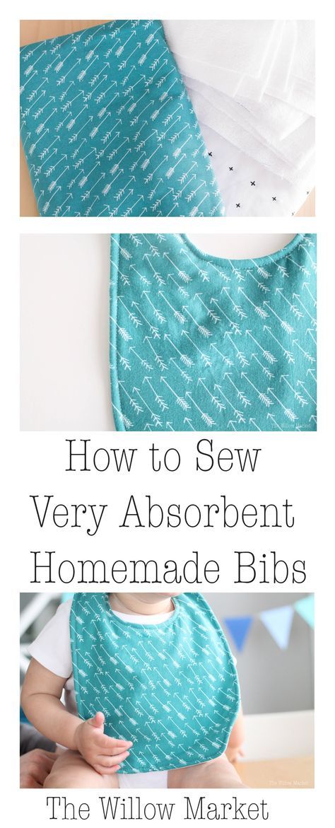 How to sew very absorbent homemade baby bibs. She uses jersey knit instead of the normal cotton or fleece.