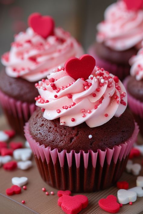 Delight in our Valentine's Day Cupcakes recipe, ideal for kids and grown-ups. These cupcakes are easy, cute, and feature creative yet simple decorations paired with tasty flavors. They're excellent for anyone looking for aesthetically pleasing and delicious treats. Browse ideas from straightforward to advanced to make everyone happy. Visit SimplyCalledFood.com for the entire Valentine's Day Cupcakes recipe and more simple and creative ideas for kids and Valentine's desserts. Cute Cupcake Decorating Ideas Simple, Cupcakes Simple Decoration, Valentine S Day Cupcakes, Easy Cupcake Decorating Ideas Simple, Cupcakes Decoration For Kids, Easy Cupcake Designs, Valentines Baking Ideas, Cute Cupcake Designs, Mini Cupcakes Ideas