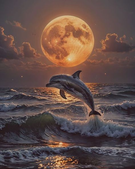 Dolphins Background, Carol King, Dolphin Images, Moon Pics, Dolphin Wall Art, Aesthetic Candles, Moon Pictures, The Full Moon, Beautiful Nature Wallpaper