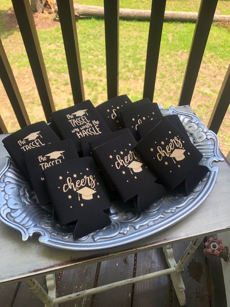 Graduation Koozies College, Graduation Koozie Ideas, Graduation Koozies, Graduation 2024, Custom Koozies, Pole Barn, Cricut Crafts, Graduation Party, Party Planning