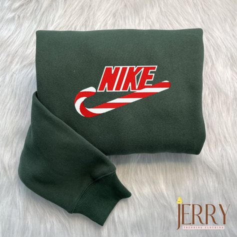 Candy Christmas Nike Embroidered Sweatshirt Check more at https://jerryclothing.com/product/candy-christmas-nike-embroidered-sweatshirt/ Nike Christmas Sweatshirt, Nike Christmas, Christmas Nike, Nike Embroidered Sweatshirt, Resting Grinch Face, Grinch Face, Cute Nike Outfits, Candy Christmas, Charlie Brown Christmas