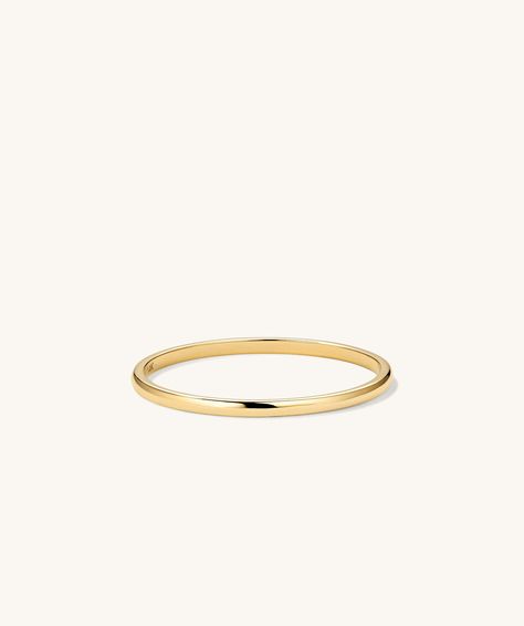 14k Yellow Gold Stackable Ring | Mejuri Mejuri Rings, Yellow Gold Stackable Ring, Wishbone Ring, Dot Ring, Stacker Rings, Gold Rings Stackable, Stackable Ring, Engraved Items, Jewelry Online Shopping